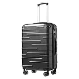 Coolife Luggage Suitcase Carry-on Hardside Travel Luggage TSA Lock Spinner Telescopic Handle