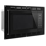 RecPro RV Kitchen Air Fryer & Convection Microwave with Trim Kit | 1.0 Cu. Ft. | 120V | 6 Cooking Modes (Black)