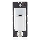 Leviton DOS02-LW Motion Sensor Light Switch, Motion Activated, Auto-On/Auto-Off or Manual-On, 2A, No Neutral Wire Required, Single Pole, White