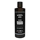 Barrel and Oak - Cleansing Charcoal Shampoo, Clarifying Shampoo, Hair Care for Men, Deep Cleans & Purifies, Hydrates & Soothes Dry Scalp, Essential Oil-Based Scent, Vegan (Mint & Eucalyptus, 16 oz)