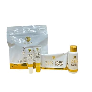 SY GLOW 24K Gold Rejuv Set with Resorcinol & Niacinamide – 4-Step Facial Kit