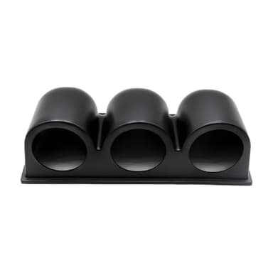 Norkmdi Car Dashboard Gauge Holder, 2" 52MM Triple 3 Hole Vehicle Dash Meter Mount Bracket, Automotive Interior Gauge Console Dashboard Pod Holder, Universal for SUV Automobile Truck (Black)