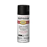 Rust-Oleum 7798830 Stops Rust Spray Paint, 12 oz, Semi-Gloss Black