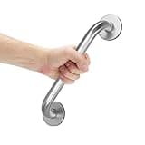 AmazerBath Shower Grab Bars for Bathtubs and Showers, Handicap Grab Bars for Shower Anti Slip, Shower Grab Bars for Senior for Wall Stainless Steel, Holds up to 500LBs, 12" L x 1" D, Brushed Nickel