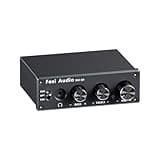 Fosi Audio Q4 Desktop DAC Headphone Amp for PC Mini Stereo Headphone Amplifier Combo USB Optical Coaxial to RCA AUX Digital-to-Analog Audio Converter Adapter for Home Powered Speakers