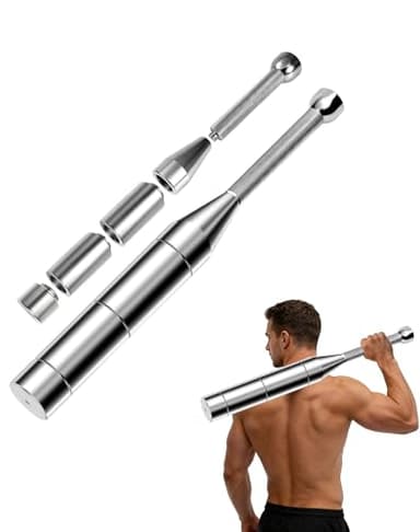 Zwwkkll Adjustable Macebell, 6-in-1 Indian Club Weighted for Strength Training (6.6/8.8/11/13.2/15.4/17.6LBs), Shoulder & Grip Workouts, Progressive Weight System(6 IN 1-17.6LB)