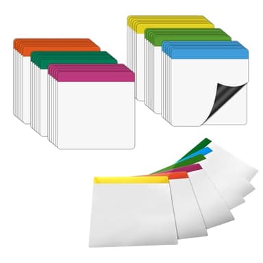 Square Sticky Note Pads Magnets 3X3,Dry Erase Magnets,Write on Small Magnetic Boards,Writing Message Pads on Fridge 18 Pieces