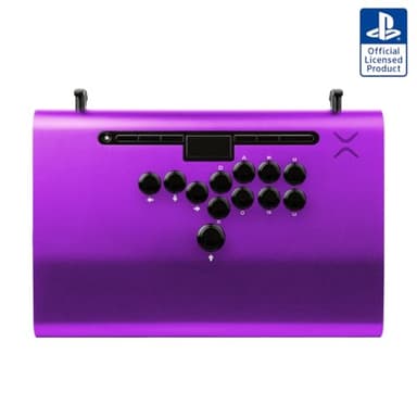 Victrix Pro FS-12 ESports Playstation Fight Stick All Button Arcade Controller for PS5, PS4, PC, 12-Button Sanwa Denshi, Ergonomic Detachable Joystick, Tournament Grade for Fighting Games (Purple)
