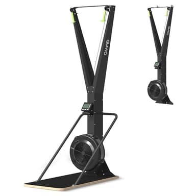 Ski Exercise Machine, GMWD Ski Equipment Indoor Aerobic Wind Resistance Machine, Indoor Strength Training Home Gym Equipment