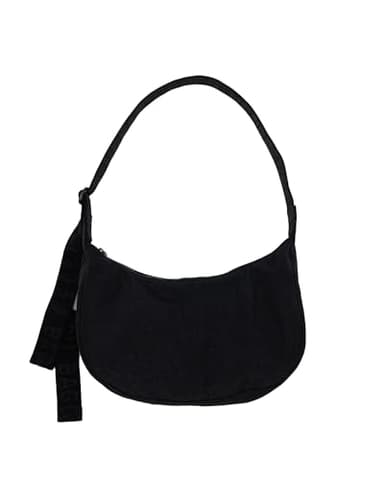 BAGGU Medium Nylon Crescent Bag - Black