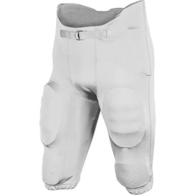 Champro Terminator 2 Integrated Adult Football Pants with Built-in Pads White Medium