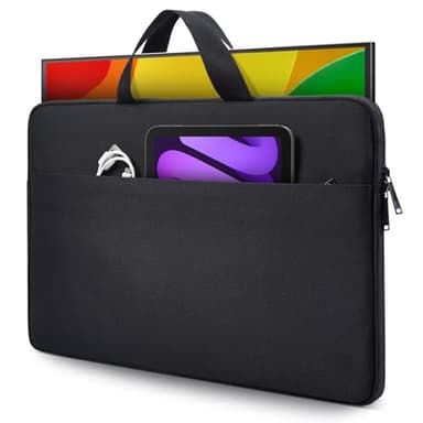 22 Inch Portable Monitor Case, Protective Carrying Sleeve for 22 inch ASUS ZenScreen 22"/ViewSonic TD2230 TD2223 22"/Acer UT222Q bmip 21.5"-22 Portable Monitor Laptop Tablet Notebook Bag, Black