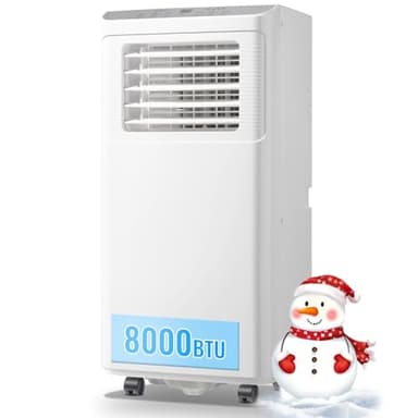 Portable Air conditioner 8,000 BTU ASHARE (4400 BTU SACC), AC Unit for Room up to 250 Sq. Ft with Remote Control, 3-in-1 Standing Air Conditioner, Floor AC Unit with Window Kit, White
