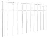 Adavin White Animal Barrier Fence, 4 Pack 20 in(L) X12 in(H) Dog Digging Fence Barrier, Underground pet Fence Rabbit Fence Protector, Stakes 1.6 inch Spike Spacing, Outdoor Yard Patio.Total 7 Ft(L)