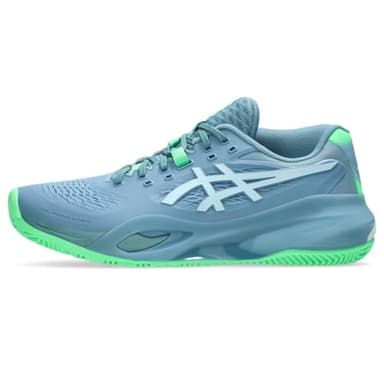 ASICS Men's Gel-Resolution X Padel Tennis Shoes, 10.5, SABA Blue/Cool Grey