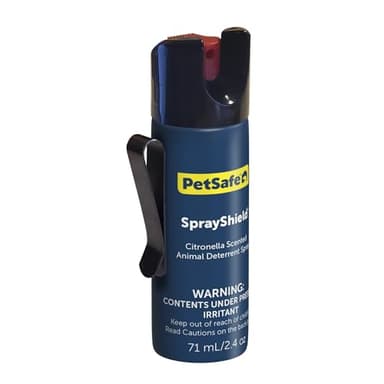 PetSafe SprayShield Animal Deterrent with Clip - Citronella Dog Repellent Spray Ranges up to 10 ft - 2.4 oz / 71 mL - Protect Yourself and Your Pets
