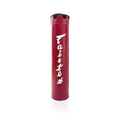 Fairtex HB6 6 Ft. Banana Bag Punching Bag for Muay Thai, Boxing, Kickboxing, MMA (HB6 Red Unfilled) - 14.17" W x 70.87" H