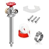 Boltigen 10inch Freeze Proof Outdoor Water Faucet, No Lead Brass Anti-Siphon Frost Free Sillcock, 1/2'' Pex Connector X 3/4'' GHT Hose Bib Frost Free Outdoor Spigot
