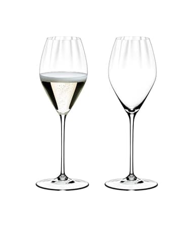 Riedel Performance Champagne Glasses, Crystal, Set of 2, Optic Impact Bowls for Sparkling Wine 6884/28