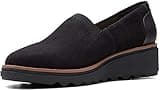 Clarks Women's Sharon Dolly Loafer, Black, 6