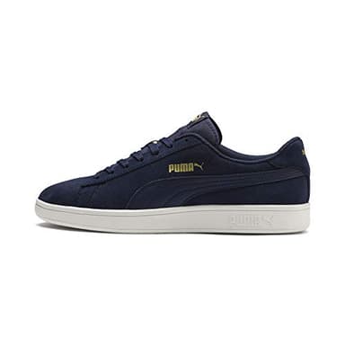 Puma Unisex's Smash V2 Running Shoes, Peacoat Puma Team Gold Whisper White, 9.5 UK