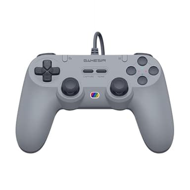 GameSir Tegenaria Lite Wired Game Controller For Switch, Android, iOS, PC, Steam With Retro 90s Design, Hall Effect Sticks, 1000Hz Polling Rate, Dual Rumble Motors, Mappable Back Buttons, Ultra-Low Latency, Ergonomic Design -Retro Gray