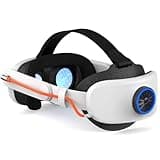 Comfort Head Strap with Battery for Meta Quest 3/Quest 3S, 8000Mah Elite Strap Battery Pack Extend 7 hrs Playtime, Adjustable Lightweight Headset Strap Accessories