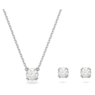 Swarovski Stilla Jewelry Set, Clear Crystals, Rhodium Finish