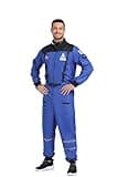 Dormstop Men's Astronaut Costume for Adult Space Suit Halloween Costume (Blue, L)