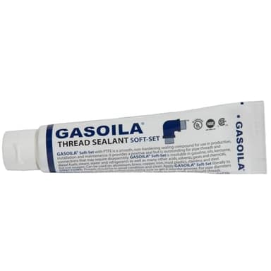 Gasoila Soft-Set Pipe Thread Sealant – Non-Hardening Paste for Metal & Plastic, 2 oz Tube – Reliable Leak Prevention, Drip-Resistant, Temp Range -100 to 600°F, Made in USA