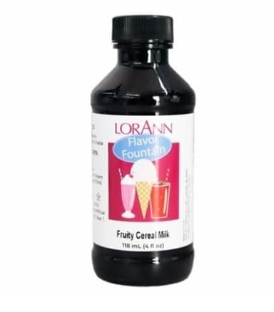 LorAnn Fruity Cereal Milk Flavor Fountain, 4 oz Bottle