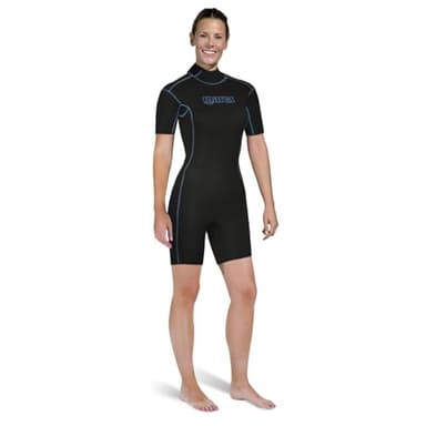 MARES Women's M-Flex 2.5mm Scuba Diving Neoprene One Piece Shorty Wetsuit for Warm Water, 8