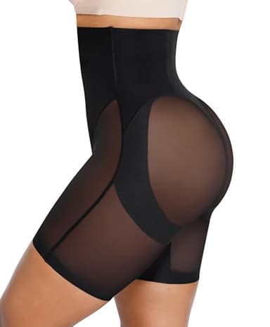 SHAPELLX Shapewear Tummy Control Underwear High Waist Shaping Body Shaper Slimmer Seamless Butt Lifting Shapewear Shorts Black XL