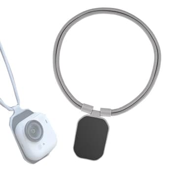 Magnetic Necklace Neck Mount for Insta 360 Go Ultra Camera for DJI Mic 3/2/Mini Series Wireless Lavalier Microphone - Hands-Free Adjustable Holder Lanyard
