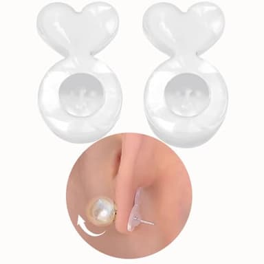 Earring Backs for Heavy Earring Support Backs 30PCS Rubber Earring Lifters for Droopy Ears Clear Earring Backs Replacements for Jewelry Bullet Earrings Back for Studs & 4PCS Ear Posts 925 Silver