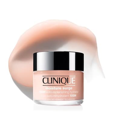 Clinique Moisture Surge 100H Auto-Replenishing Hydrator Oil Free Face Moisturizer | With Hyaluronic Acid, Aloe Bioferment and Vitamins C + E | For All Skin Types | Hydrating + Moisturizing, 4.2 Fl Oz