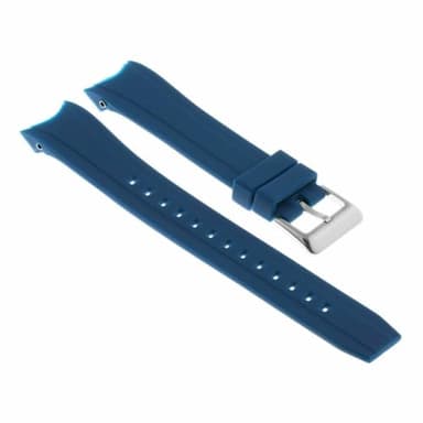 Ewatchparts 23mm Rubber Watch Band Strap Compatible With Citizen Eco Drive Promaster Aqualand Chronograph Blue