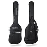 LETSROCK Bass Guitar Case, Bass Guitar Gig Bag 0.38 Inch Thick Padding Backpack Soft Electric Bass Guitar Bag Dual Adjustable Shoulder Strap Pocket & Back Hanger Loop Black