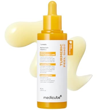 medicube Peel Shot with Turmeric | Reset in One Step | Gentle Exfoliating Serum with BHA, LHA & PHA for Dead Skin Cells, Blackheads & Excess Sebum | For Dull, Rough & Troubled Skin | 2.7 fl.oz