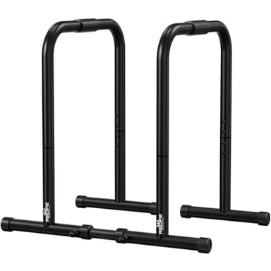RELIFE REBUILD YOUR LIFE Dip bars &Dip Station Functional Heavy Duty Dip Stands Fitness Workout Dip bar Station Stabilizer Parallette Push Up Stand (Black)