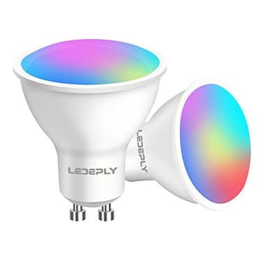 LEDEPLY Zigbee GU10 Smart Bulbs, Compatible with Hu*e*, Alexa & Google & ConBee (Hub Required), 5W(50W), LED WiFi Bulb, Dimmable, Color Changing &Tunable White, LED Track Light Bulbs, 2 Pack