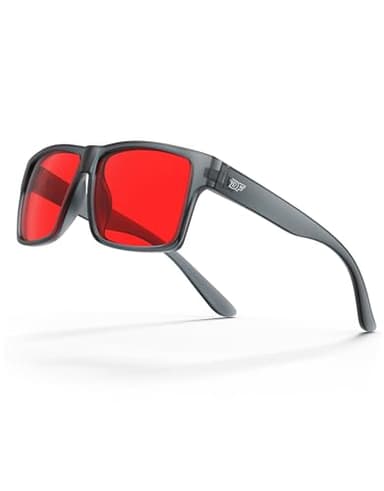 DEAFRAIN Blue Green Light Blocking Glasses for Men Women, Sleep Glasses with Red Light Lens for Computer Screen Gaming TV Phone Glasses