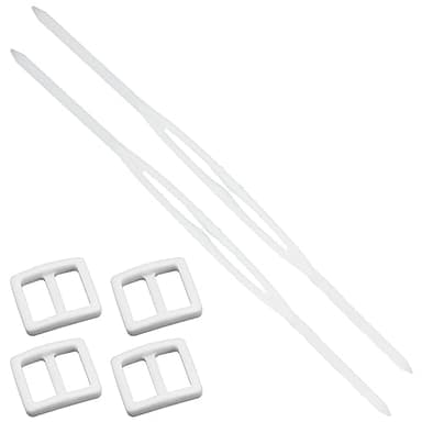 Amviner Universal Swimming Goggles Replacement Straps, Silicone Head Band for Swim Dive Mask (White, 2 PCS)