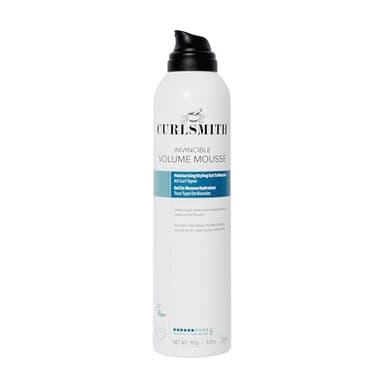 CURLSMITH - Invincible Volume Hair Mousse, Instant Volume, Alcohol Free, Non-Sticky, for Wavy, Curly or Coily Hair, Vegan (200ml/6.8fl oz)
