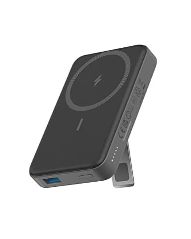 Anker 633 Magnetic Battery, 10,000mAh Foldable Wireless Portable Charger, 20W USB-C Power Delivery Power Bank with Stand, Magsafe-Compatible for iPhone 16/15/14/13/12 Series (Black)