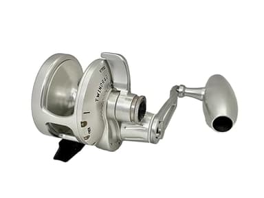 Accurate Fishing Products-Valiant Fishing Reels with TwinDrag System, CVX Technology & Stainless Steel Gears - BV-500N-SPJ-SBA, Single-Speed (Silver/Black Accents)