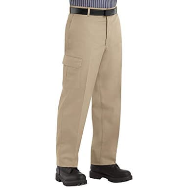 Red Kap mens Industrial Cargo work utility pants, Khaki, 34W x 30L US