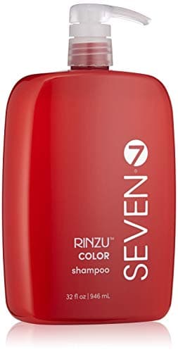 SEVEN Rinzu COLOR Shampoo Hair Care for Color-Treated Hair, Sulfate Free, Moisturizes, Strengthens & Extends Color Retention with Aloe, Vitamin B5, Sunflower Seed for Men & Women, Made in USA, 32 Oz