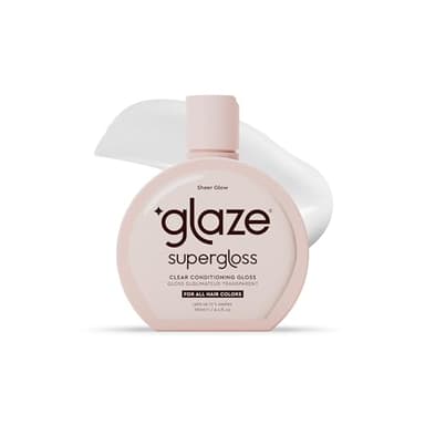 glaze Supergloss Sheer Glow Clear Conditioning Gloss – Transparent Hair Gloss For All Hair Types & Colors – Boosts Color, Shine & Lightweight Hydration - 6.4 Fl Oz