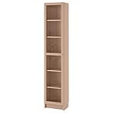 Ikea BILLY/OXBERG bookcase with glass door, 40x30x202 cm, white stained oak veneer/glass